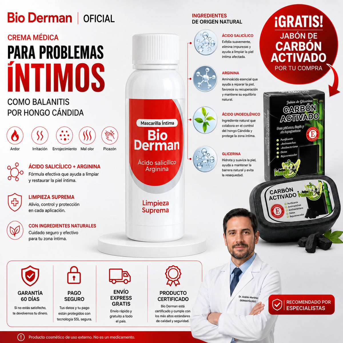 Derman Crema Intima Candidiasis Y Balanitis 30ml Picazon